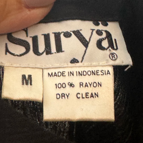 Surya Embellished Black Tank, Size M, Black, Rayon - Picture 3 of 4